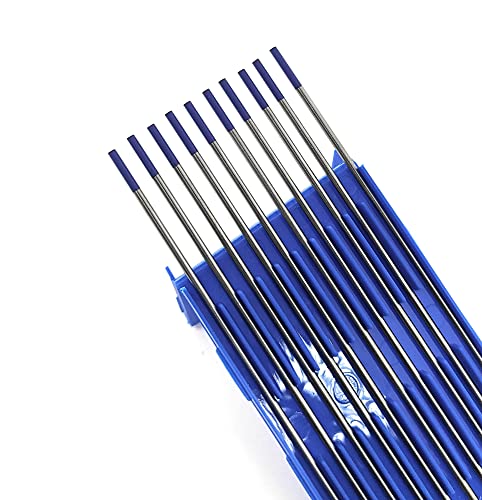 ELCAN Tungstenos soldadura TIG Lantano 2% Azul WL20 profesional, electrodos soldadura para torcha TIG de 1,0 1,6 2,0 2,4 3,2 mm, 10 unidades - Dimensiones: 2,0 x 175 mm
