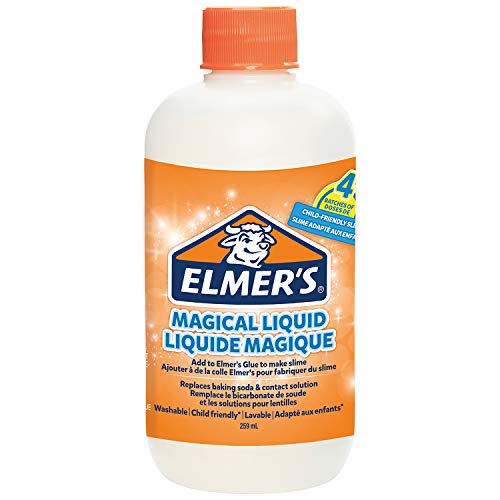 Elmer's Kit Iniciación Slime con Pegamento Transparente, Barras con Purpurina y solución activadora líquido mágico + Solución líquido mágico Slime de Pegamento, 259 ml, Adecuado para Hacer Slime