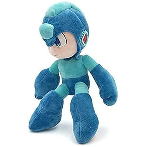 Emishin Megaman Game Locke Locke Blue Pelush Toys, Animation Game Megaman Plush Relling Pelush Toys, Regalo de los niños 26 cm. Características