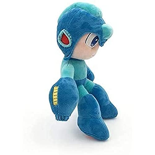 Emishin Megaman Game Locke Locke Blue Pelush Toys, Animation Game Megaman Plush Relling Pelush Toys, Regalo de los niños 26 cm. Características