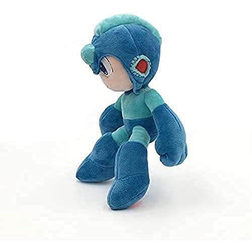 Emishin Megaman Game Locke Locke Blue Pelush Toys, Animation Game Megaman Plush Relling Pelush Toys, Regalo de los niños 26 cm. Características