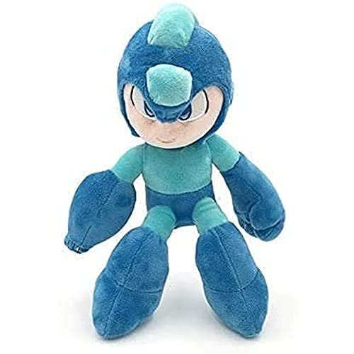 Emishin Megaman Game Locke Locke Blue Pelush Toys, Animation Game Megaman Plush Relling Pelush Toys, Regalo de los niños 26 cm. Características