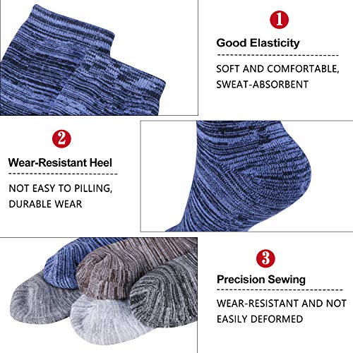 Emooqi Calcetines Para Hombre, 5 pares calcetines algodon hombre/Calcetines hasta la pantorrilla para hombre súper cálidos y suaves y cómodos