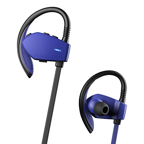 Energy Sistem Sport 1 - Auriculares deportivos in-ear (sistema Secure-fit, Bluetooth, sin cable) azul