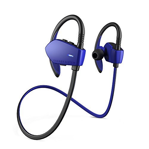 Energy Sistem Sport 1 - Auriculares deportivos in-ear (sistema Secure-fit, Bluetooth, sin cable) azul