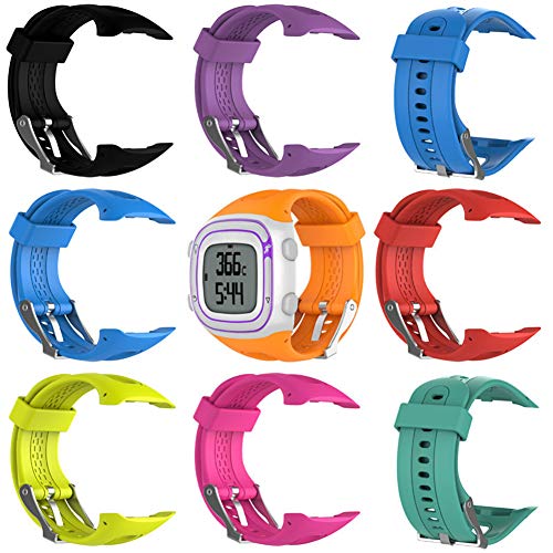 Enkomy Pulsera de Repuesto, Pulsera Ajustable de Silicona Suave como Repuesto con Herramienta para Garmin Forerunner 10 / Forerunner 15 GPS Running Watch