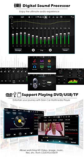 ERISIN 7 Pulgadas Android 10.0 Estéreo de Automóvil para VW Polo Golf 4 T5 Seat Toledo Ibiza Passat B5 Skoda Soporte GPS Sat Nav Carplay Android Auto DSP Bluetooth WiFi Dab + TPMS 8-Core