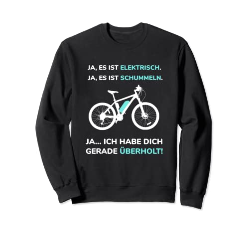 Es eléctrica. Bicicleta eléctrica. Sudadera