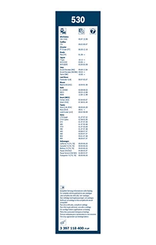 Escobilla limpiaparabrisas Bosch Twin 530, Longitud: 530mm/530mm – 1 juego para el parabrisas (frontal)