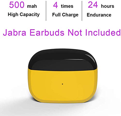 Estuche de carga de repuesto compatible con Jabra Elite 65t y Jabra Elite Active 65t (solo estuche del cargador, auriculares no incluidos), cubierta protectora de repuesto con batería incorporada