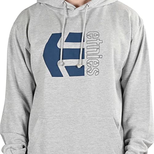 etnies Corp Combo Hoodie Sudadera con Capucha, Gris/Jaspeado, M para Hombre