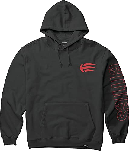 Etnies Joslin Sudadera Hombre, Negro/Rojo, Small