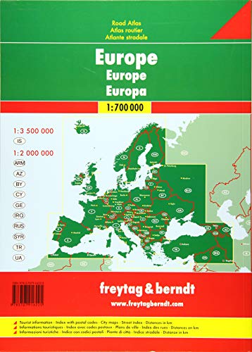 Europa, atlas de carreteras. Escala 1:700.000. Freytag & Berndt.: Wegenatlas 1:700 000