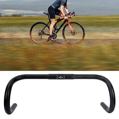EVTSCAN Manillar de Bicicleta, manijas de Estilo de Cuerno de Toro clásico Vintage Manillar de Bicicleta de aleación de Aluminio para Bicicleta de Carretera de montaña