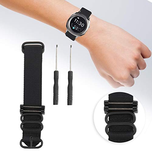 EVTSCAN Reloj de pulsera apto para Suunto Core, kit de repuesto de correa de nailon tejido de primera calidad, correa deportiva, con herramientas para tornillos de fijación de roscas