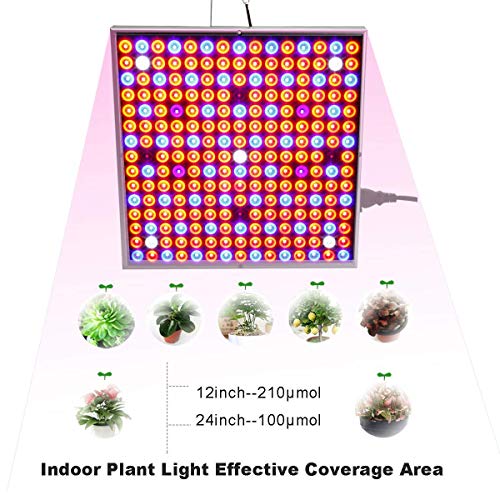 Exmate LED Grow Lights Full Spectrum 45W, 225 LED Luces de Cultivo de Plantas Interior Rojo Azul Blanco IR UV para Plantas Verduras Flores Crecimiento