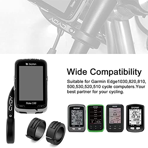 Exnemel Soporte para Manillar de Bicicleta out-Front Soporte para computadora de Bicicleta Compatible con Garmin Edge 25 130 200 500 510 520 800 810 820 1000 1030 910XT y Sports Camera