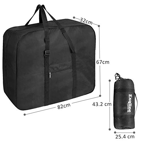 Exqline Bolsa de Transporte de Bicicleta Plegable, 1680D Oxford Impermeable Bolsa de Almacenamiento de Bicicleta, Bolsa de Viaje de Bicicleta para 14"-20" MTB Bicicleta de Carretera