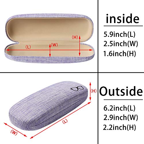 fallllea 4 Piezas Estuche de Gafas en Tela Funda para Gafas de Sol Estuche Protector de Gafas Estuches para Gafas Rígidas Caja para Gafas de Lino para Hombre y Mujeres