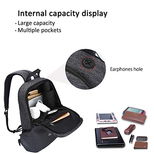 FANDARE Bolso Pecho Ultraligero Bolsos de Hombre con Puerto de Carga USB Sling Crossbody Daypacks Bolsos Cruzados Bandoleras Cruzada para Escuela Viaje Deportes Gimnasio Senderismo Ciclismo