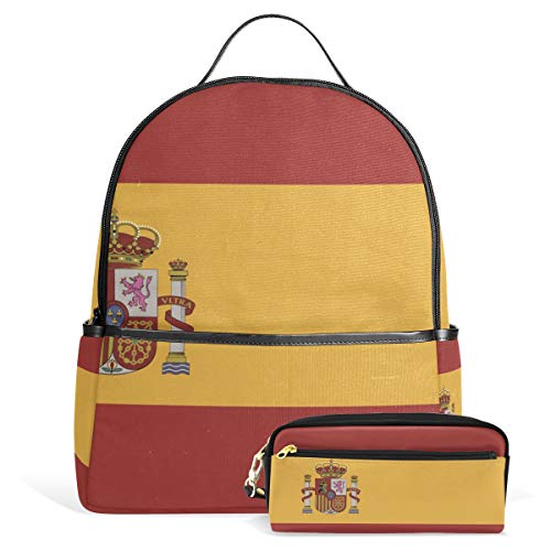 FANTAZIO - Juego de mochila escolar con diseño de bandera de España