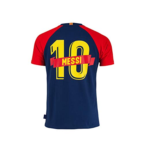 Fc Barcelone Camiseta de algodón Barca - Lionel Messi - Colección Oficial Talla de Hombre XL