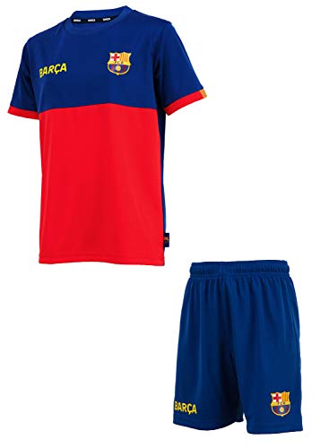 Fc Barcelone Conjunto Camiseta + Pantalones Cortos Barca - Colección Oficial Talla niño 14 años