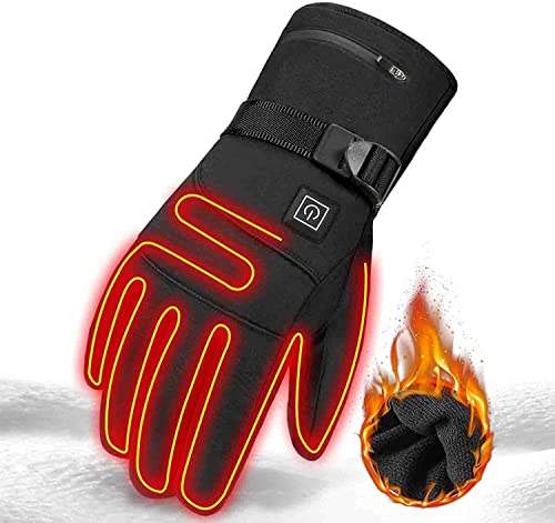 FCPLLTR Guantes con calefacción Guante con calefacción con calefacción Montar por esquí Ski Snowboard Glovesloves Senderismo Ciclismo Caza Guantes Delgados Mano Calentador para Hombres Mujeres