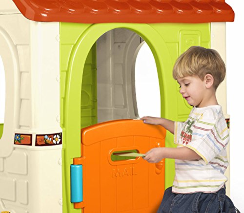 Feber - Fantasy House, casita infantil de juegos con puerta abatible, para jugar al aire libre o en casa, multicolor, casa resistente y de facil montaje, para niños de 2 a 6 años, FAMOSA (800010237)