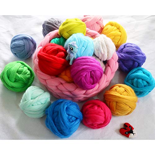 Felt Wool Fairy Wool 36 Colores Conjunto De Lana De Fieltro Fairy Wool Felt Needles Tool Fairy Wool Beginner Set Para Fieltro De Aguja DIY Craft (36 Colores 3g / Colores)