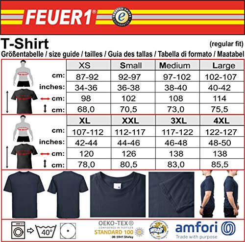 feuer1 Camiseta Chicago Fire Department - Paramédico - Chicago Fire Engine, azul marino