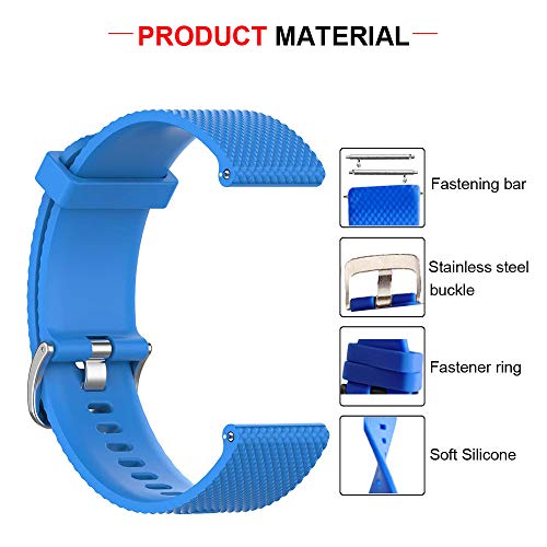 Ficocean Correa de Reloj Compatible para Polar Ignite, Pulsera de Silicona Brazalete de Repuesto Banda de Deportes Correa de Muñeca para Polar Ignite (Azul, L)