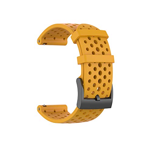 Ficocean Correa de Reloj Compatible para Suunto 9, Pulsera de Silicona Brazalete de Repuesto Banda de Deportes Correa de Muñeca para Suunto 9 /Suunto Spartan Sport Wrist HR Baro (Naranja, L)