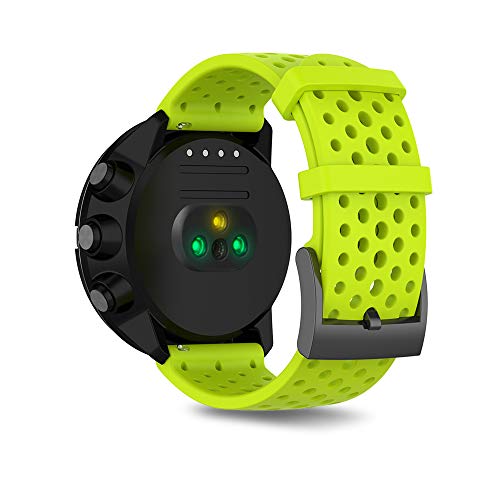 Ficocean Correa de Reloj Compatible para Suunto 9, Pulsera de Silicona Brazalete de Repuesto Banda de Deportes Correa de Muñeca para Suunto 9 /Suunto Spartan Sport Wrist HR Baro (Lima, S)