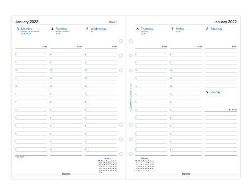 Filofax Agenda A5 Semana en dos páginas Inglés 2022