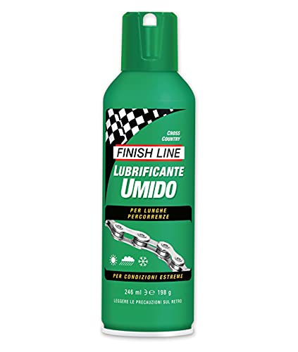 Finish Line Lubricante húmedo para cadenas de bicicletas, spray -246ml