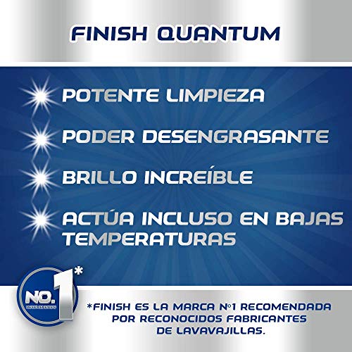 Finish Powerball Quantum XXXL - Pastillas para el lavavajillas, formato 100 unidades