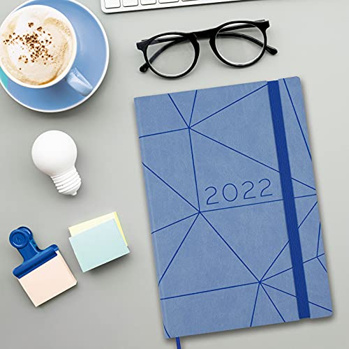 Finocam - Agenda 2022 1 Día Página, de Enero 2022 a Diciembre 2022 (12 meses) Y10 - 140x204 mm Dynamic Casual Azul Español