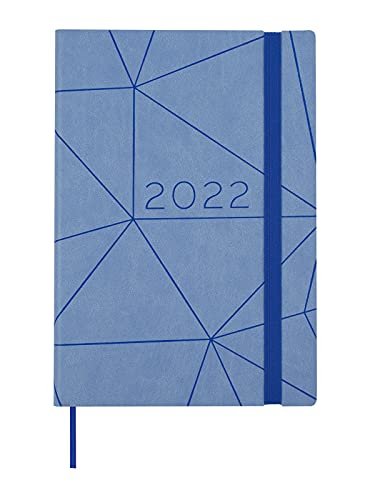 Finocam - Agenda 2022 1 Día Página, de Enero 2022 a Diciembre 2022 (12 meses) Y10 - 140x204 mm Dynamic Casual Azul Español