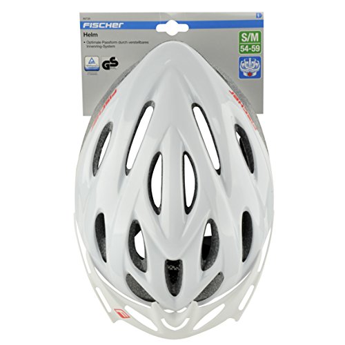 Fischer Adultos aruná – Casco para Bicicleta, Color Blanco, S/M