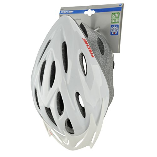 Fischer Adultos aruná – Casco para Bicicleta, Color Blanco, S/M