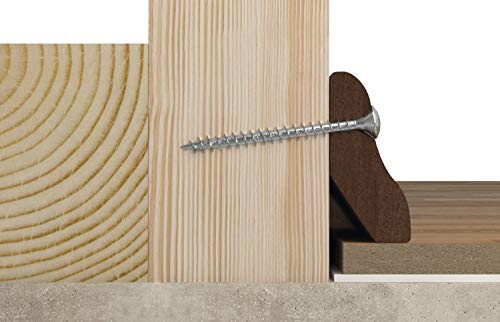 fischer Power-Fast II - caja de tornillos especiales para madera 5x70mm, para atornillado de maderas, conexión de maderas macizas o fijación de piezas a la madera ,200 ud