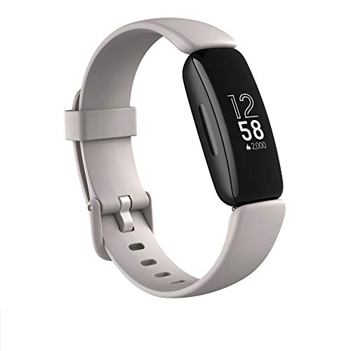 Fitbit Inspire 2 - Pulsera de salud y actividad física con ritmo cardiaco continuo, 1 año del servicio Fitbit Premium incluido y 10 días de batería, Blanco Marfil