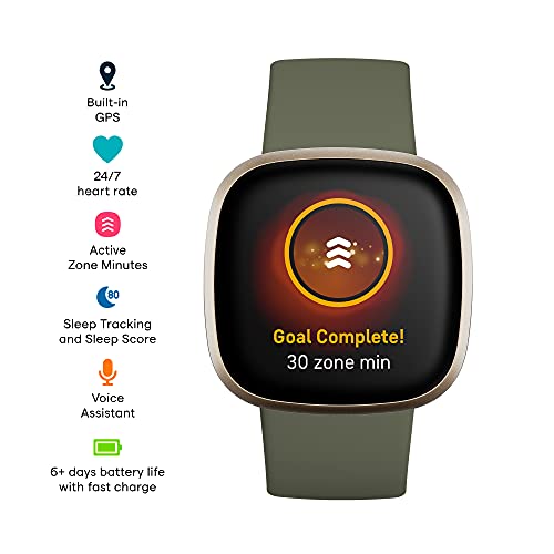 FITBIT Versa 3 Soft Gold Aluminum/Olive