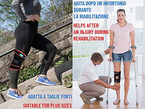 FitFitaly Rodillera Protectora Ortopédica para Ligamentos, Rótula y Menisco para Deporte - XL