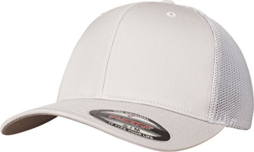 Flexfit Trucker - Gorra de béisbol para Hombre y Mujer, Plata, L/XL