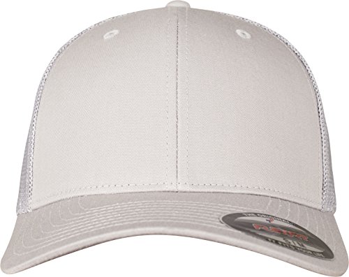 Flexfit Trucker - Gorra de béisbol para Hombre y Mujer, Plata, L/XL