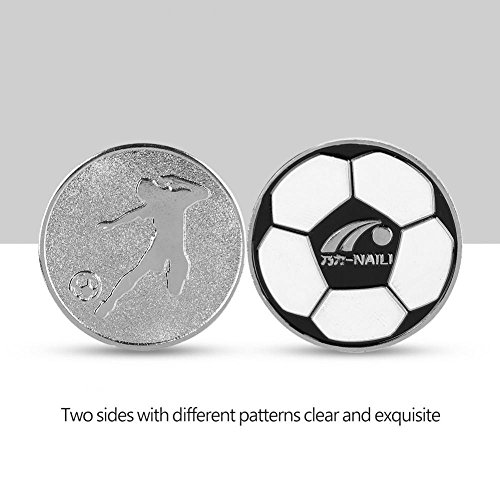 Flip Moneda de Fútbol Flip Coin,2 Pcs Árbitro Flip Toss Moneda Balompié Fútbol Árbitro Flip Coin Moneda Aleación Juez Tirar Monedas Seleccionar Lado con Estuche