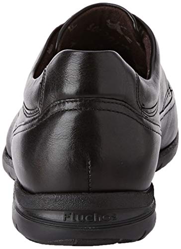 Fluchos | Zapato de Hombre | Luca 8498 Ave Negro | Zapato de Piel | Cierre con Cordones | Piso de Goma