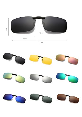 Flydo Lentes de gafas de sol polarizadas para anteojos recetados-Buenas gafas de sol estilo clip para gafas de miopía al aire libre/conducción/pesca/accesorio gafas UV400